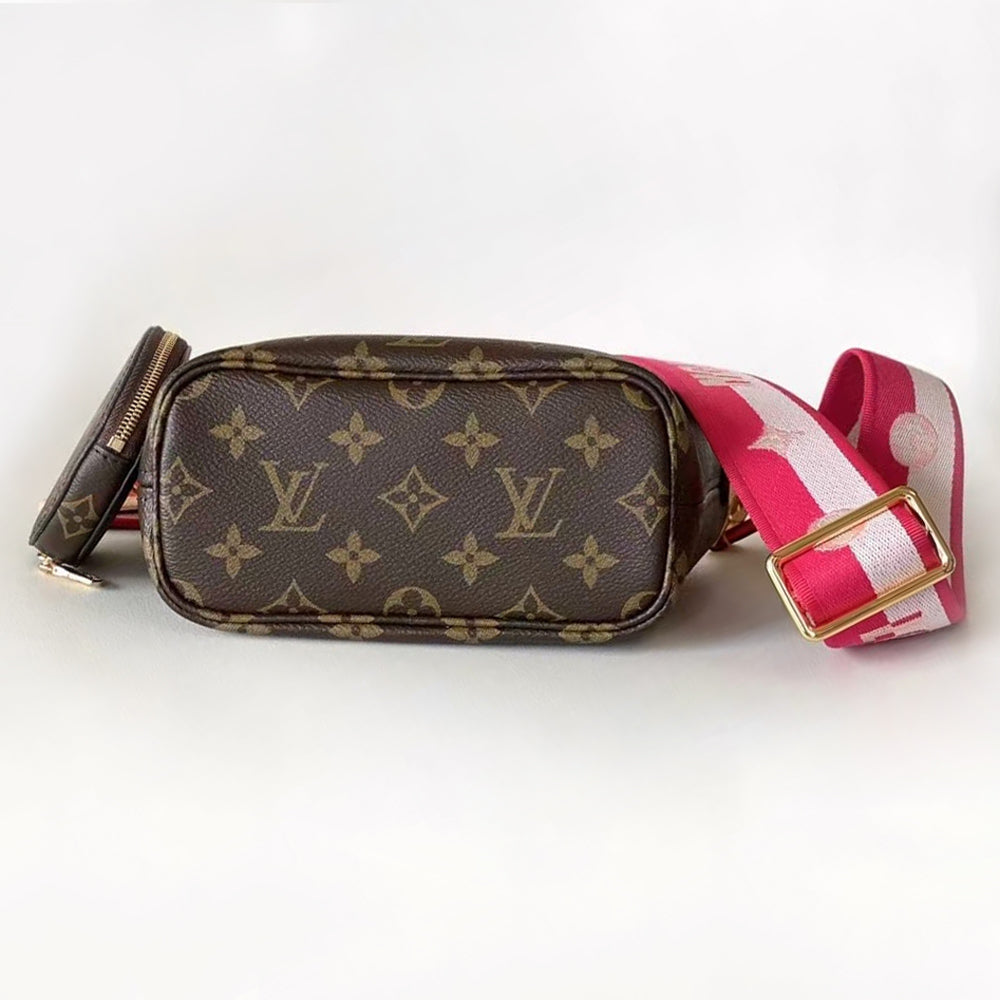 Pre-Owned Authentic Neverfull BB Rose Red M46786