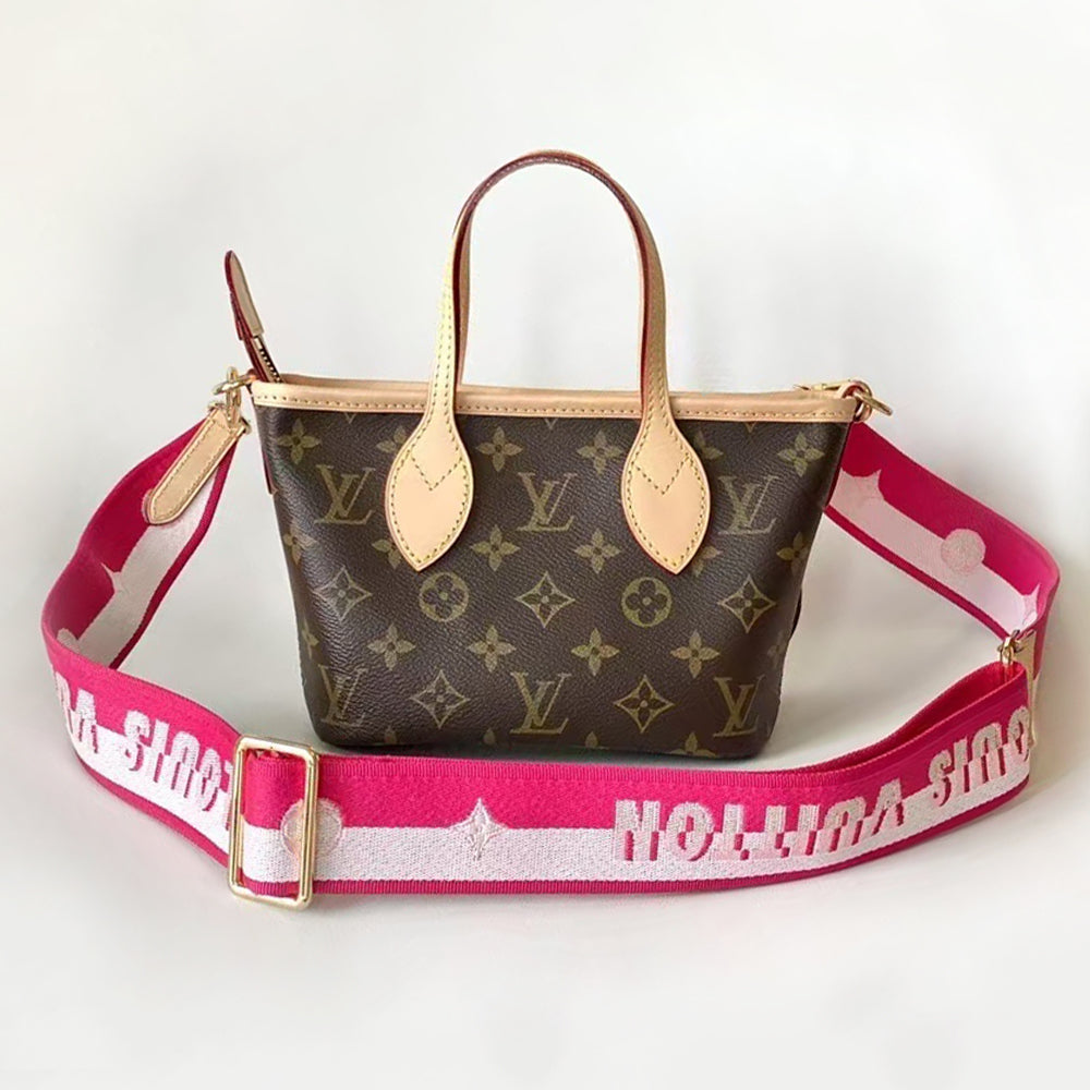 Pre-Owned Authentic Neverfull BB Rose Red M46786
