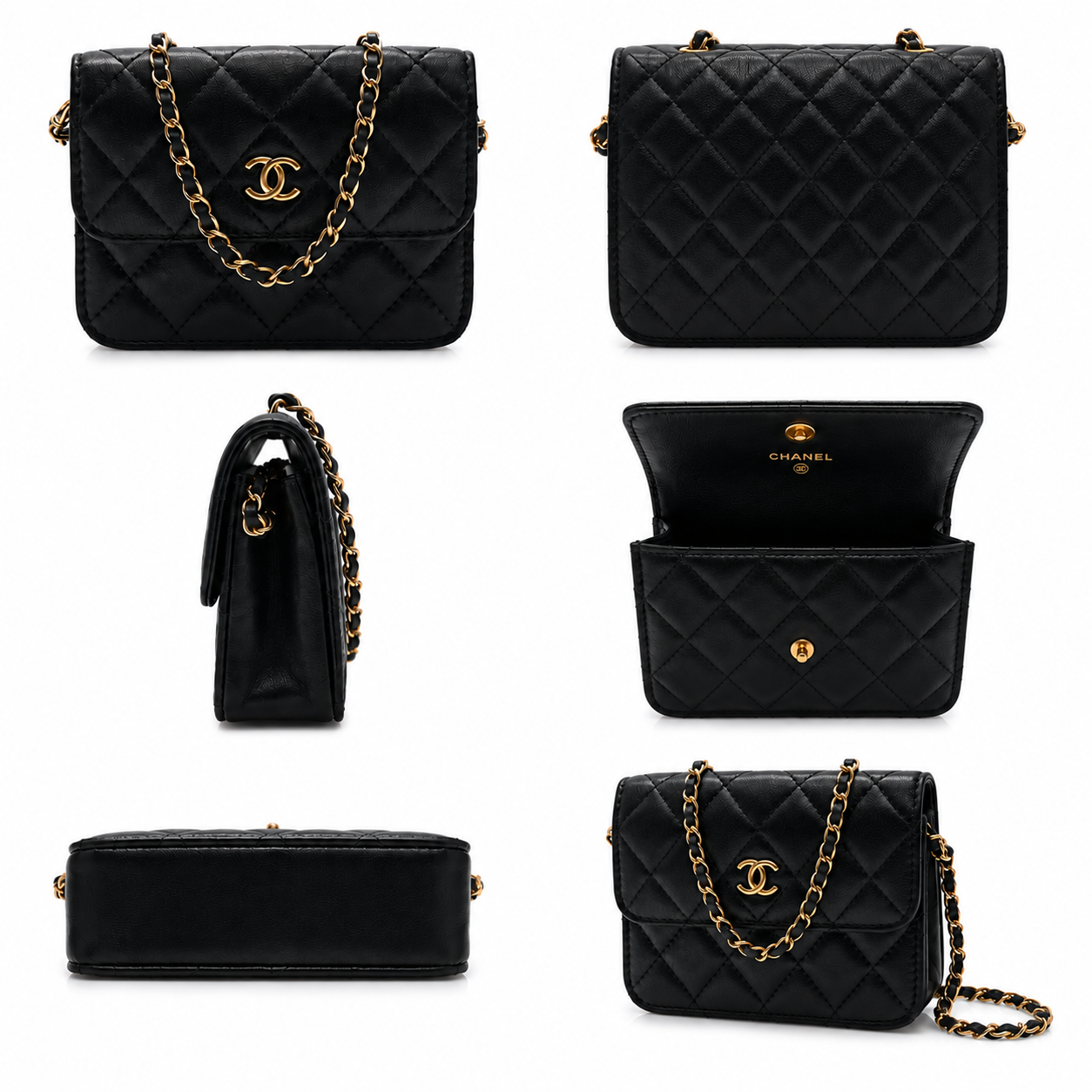 Pre-Owned Authentic - Chanel Lambskin Quilted Pearl Crush Flap With Chain