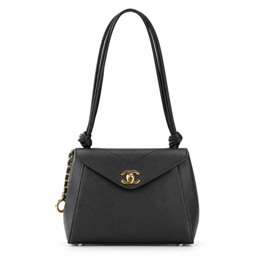 Chanel 26A Knotty Trapezoidal Envelope Bag in Black 6223 - Pre-Owned Authentic