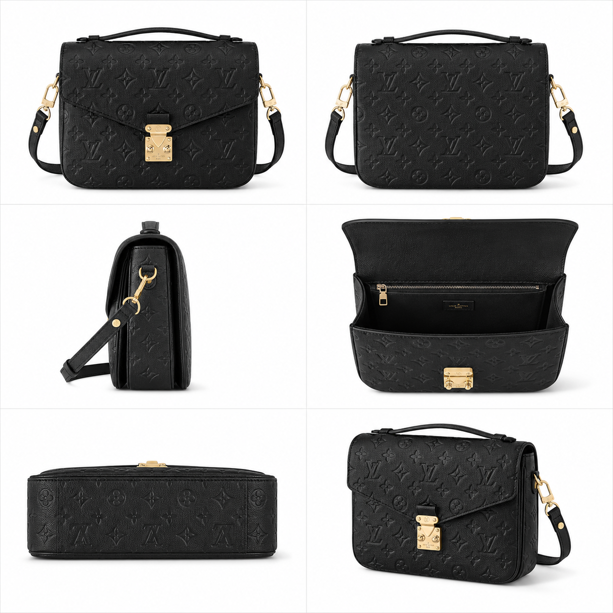Louis Vuitton  Pochette Metis Black - Pre-Owned Authentic