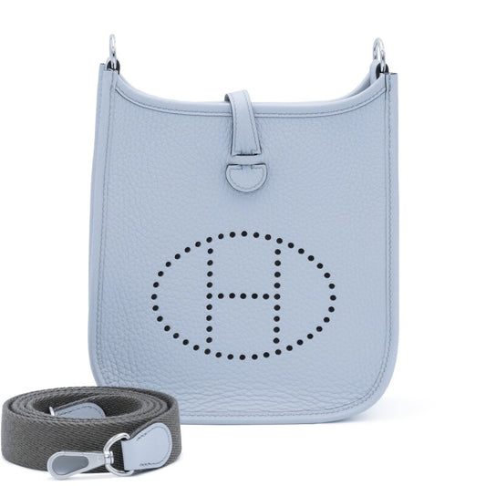 Hermes Evelyne TPM Taurillon Clemence Bleu Pale – Pre-Owned Authentic
