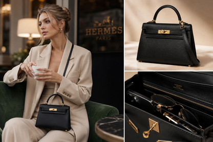 Pre-Owned Authentic - Hermes Mini Kelly 15 Black