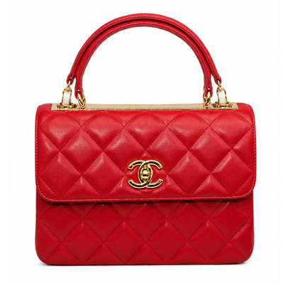 Chanel 25cm Trendy Large  Bag in Red - Pre-Owned Authentic
