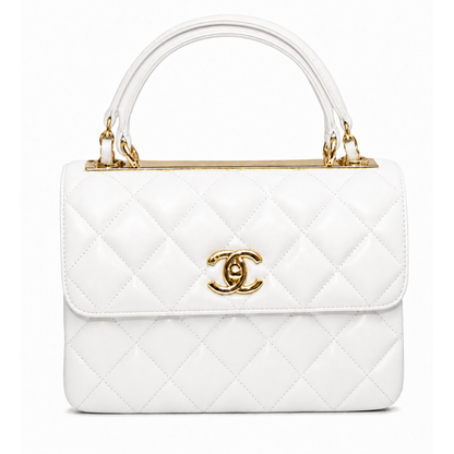 Chanel 25cm Trendy Large  Bag in White - Pre-Owned Authentic