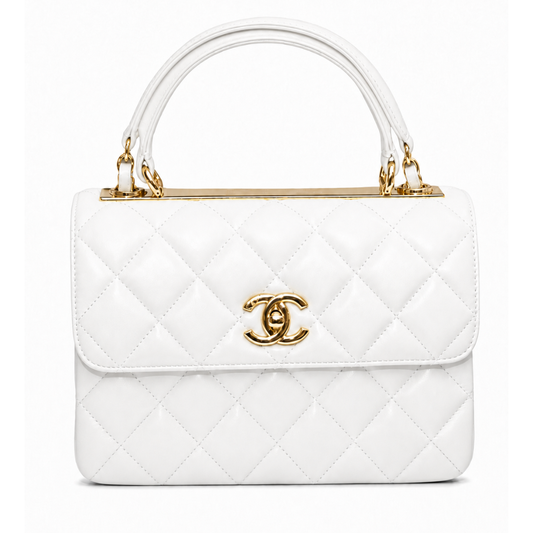 Chanel 25cm Trendy Large  Bag in White - Pre-Owned Authentic