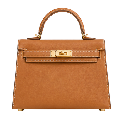 Hermès Mini Kelly 15 Tan Togo leather front view