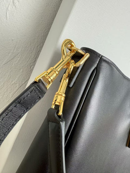 Camille 16 Soft Black Medium Bag hardware