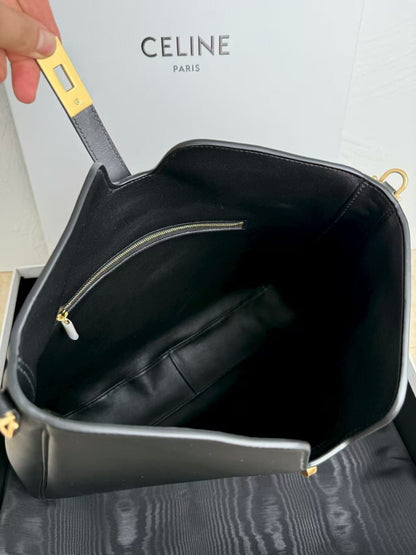 Camille 16 Soft Black Medium Bag interior view