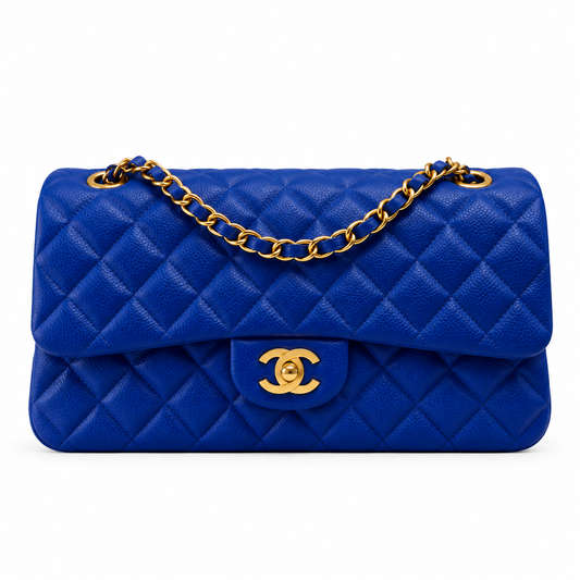 Chanel Classic Flap in Blue - Pre-Owned Authentic Bravo Fashion