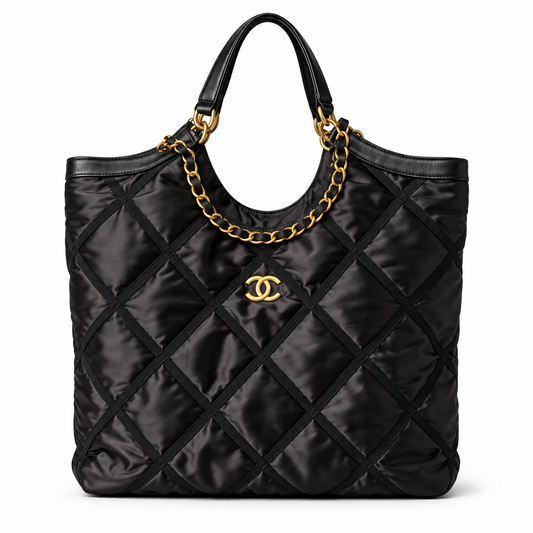 Chanel Quilted CC Nylon Chain Tote - Pre-Owned Authentic | Bravo Fashion