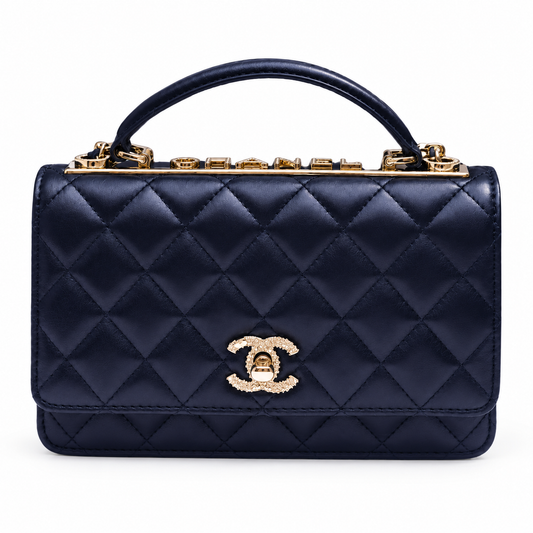 Chanel Trendy CC Flap with Diamond Crystals 19CM in Black - Pre-Owned Authentic | Bravo Fashion