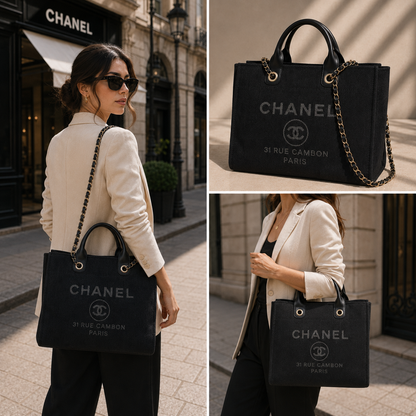 Pre-Owned Authentic Chanel Deauville Tote