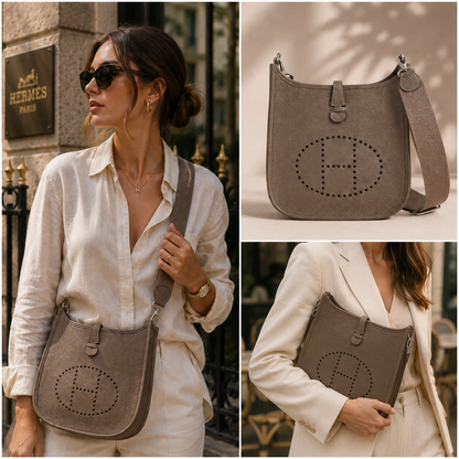 Pre-Owned Authentic - Hermes Evelyne 23  Taurillon Clemence Etoupe
