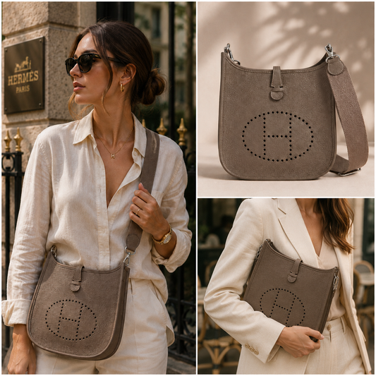Pre-Owned Authentic - Hermes Evelyne 23  Taurillon Clemence Etoupe
