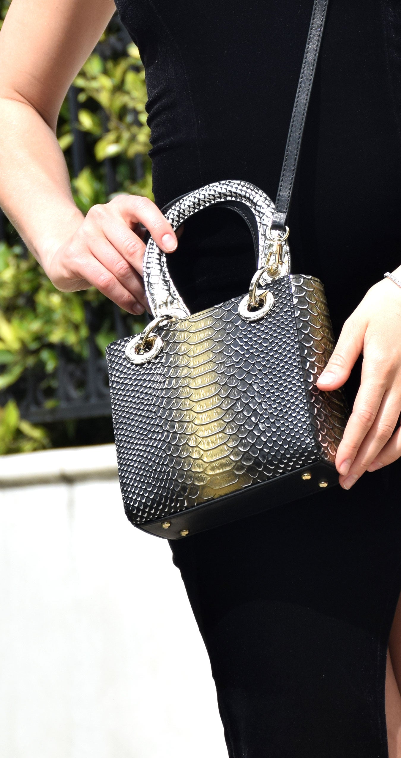 Mini Galina Gold-Leather Handbag BH01-1889GOL