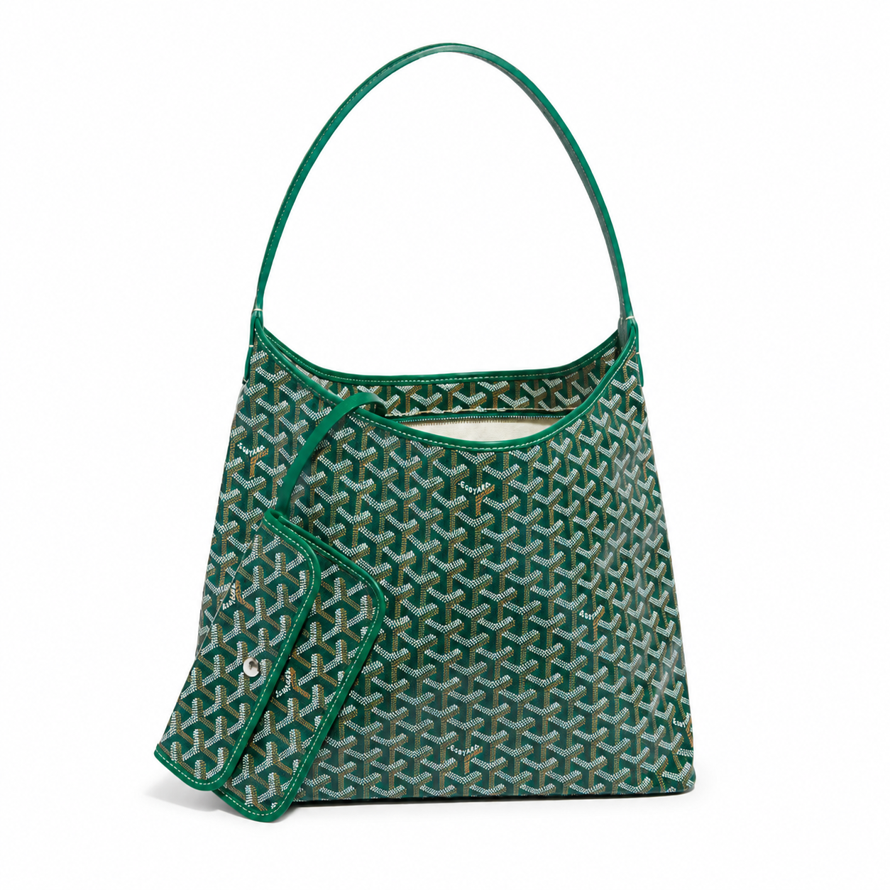 Goyard Bohème Hobo Bag in Green front view