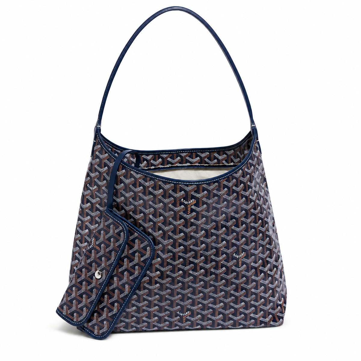 Goyard Bohème Hobo Bag in Navy Blue front view