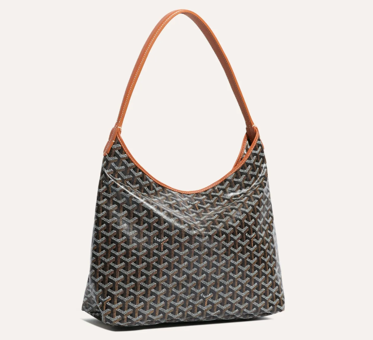 Goyard Bohème Hobo Black & Tan Bag side view