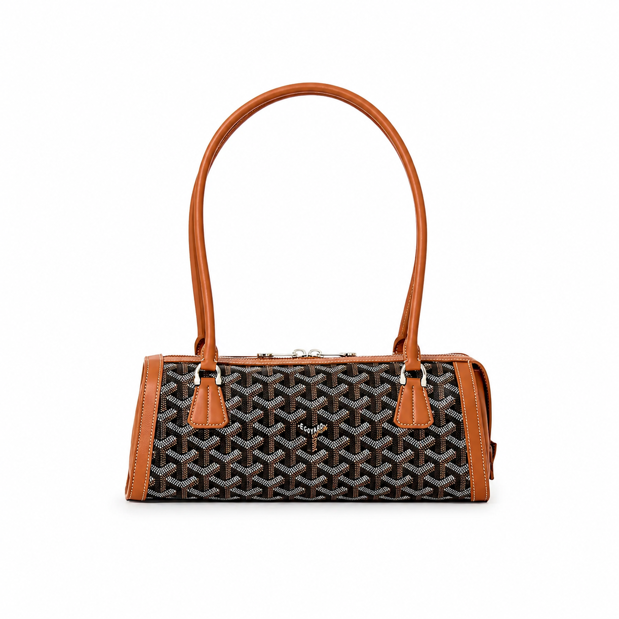 Goyard Bonbonnière Bag in Black & Tan front view
