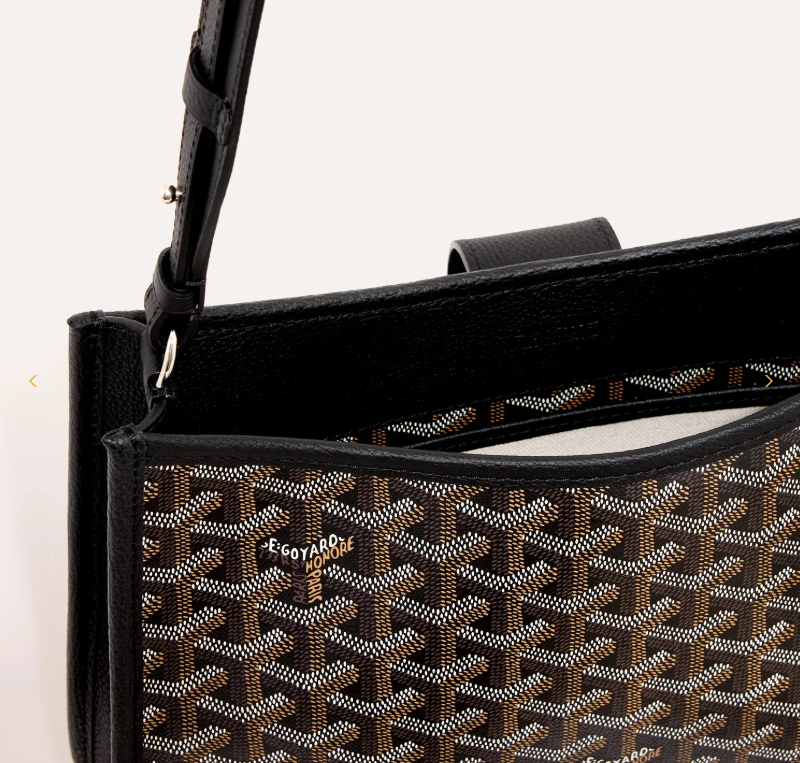 Goyard Musette Bag Black close-up detail
