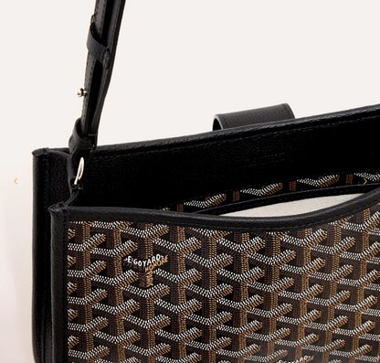 Goyard Musette Bag Black close-up detail