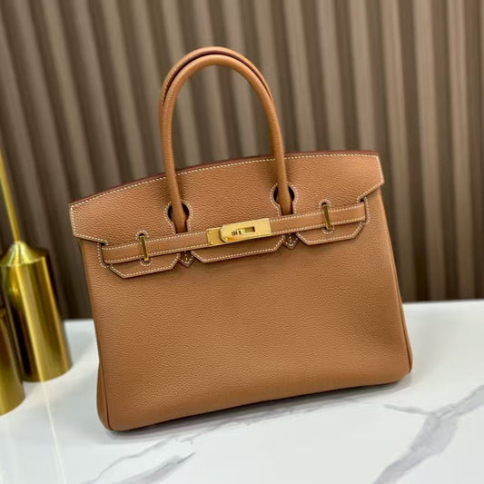 Hermes Birkin 30 Togo Leather in Gold with Gold Hardware – Pre-Owned Authentic