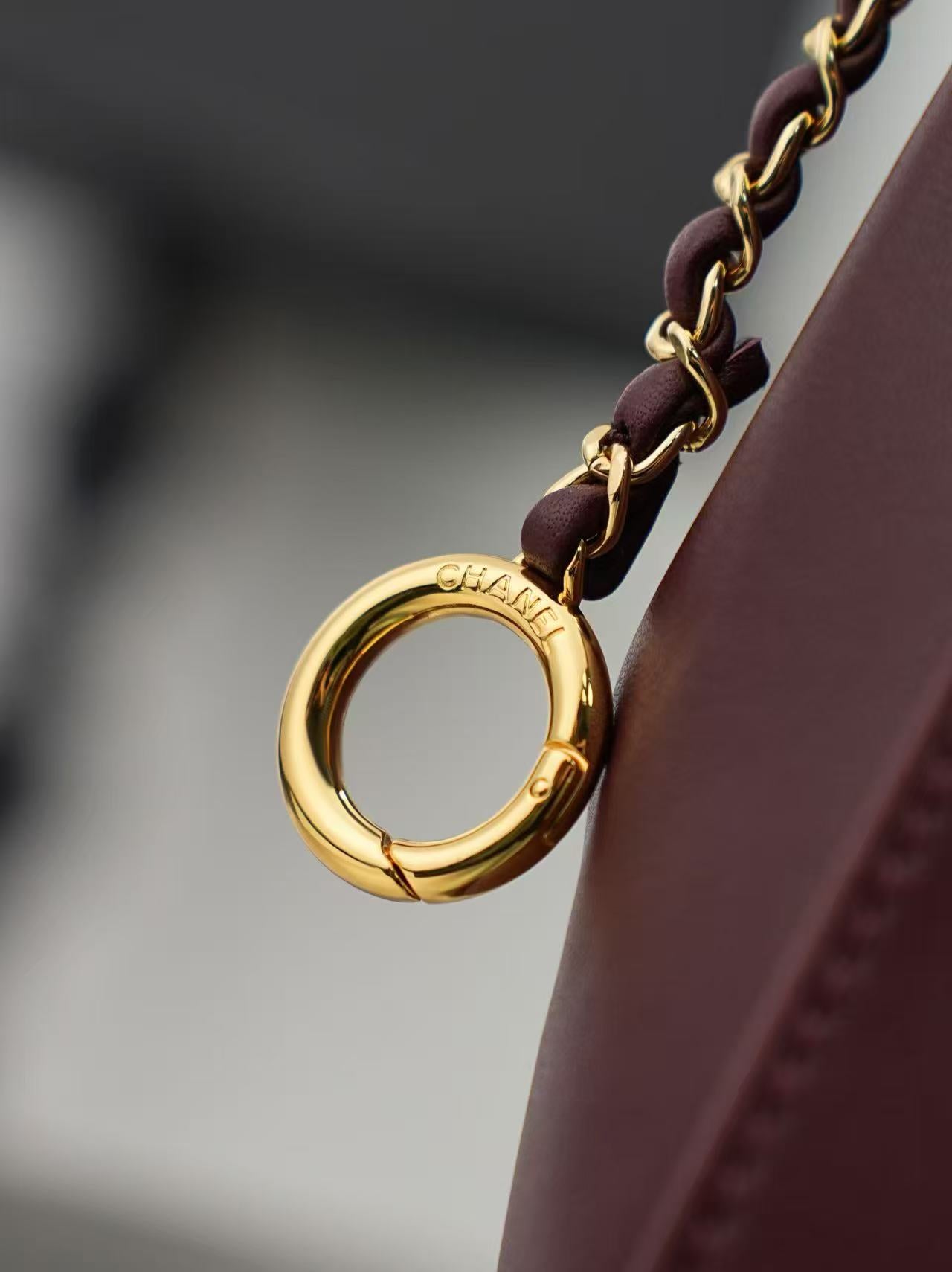 Chanel 26A Knotty Trapezoidal Envelope Bag in Burgundy 6223 - Pre-Owned Authentic