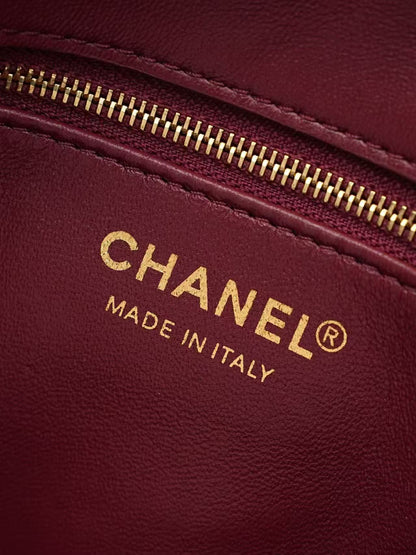 Chanel 26A Knotty Trapezoidal Envelope Bag in Burgundy 6223 - Pre-Owned Authentic