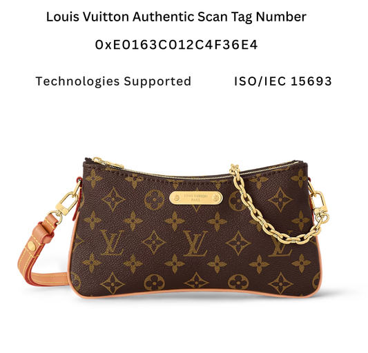 M83301 Pre-Owned Authentic Louis Vuitton Pochette Liv with Authentic RFID Tag