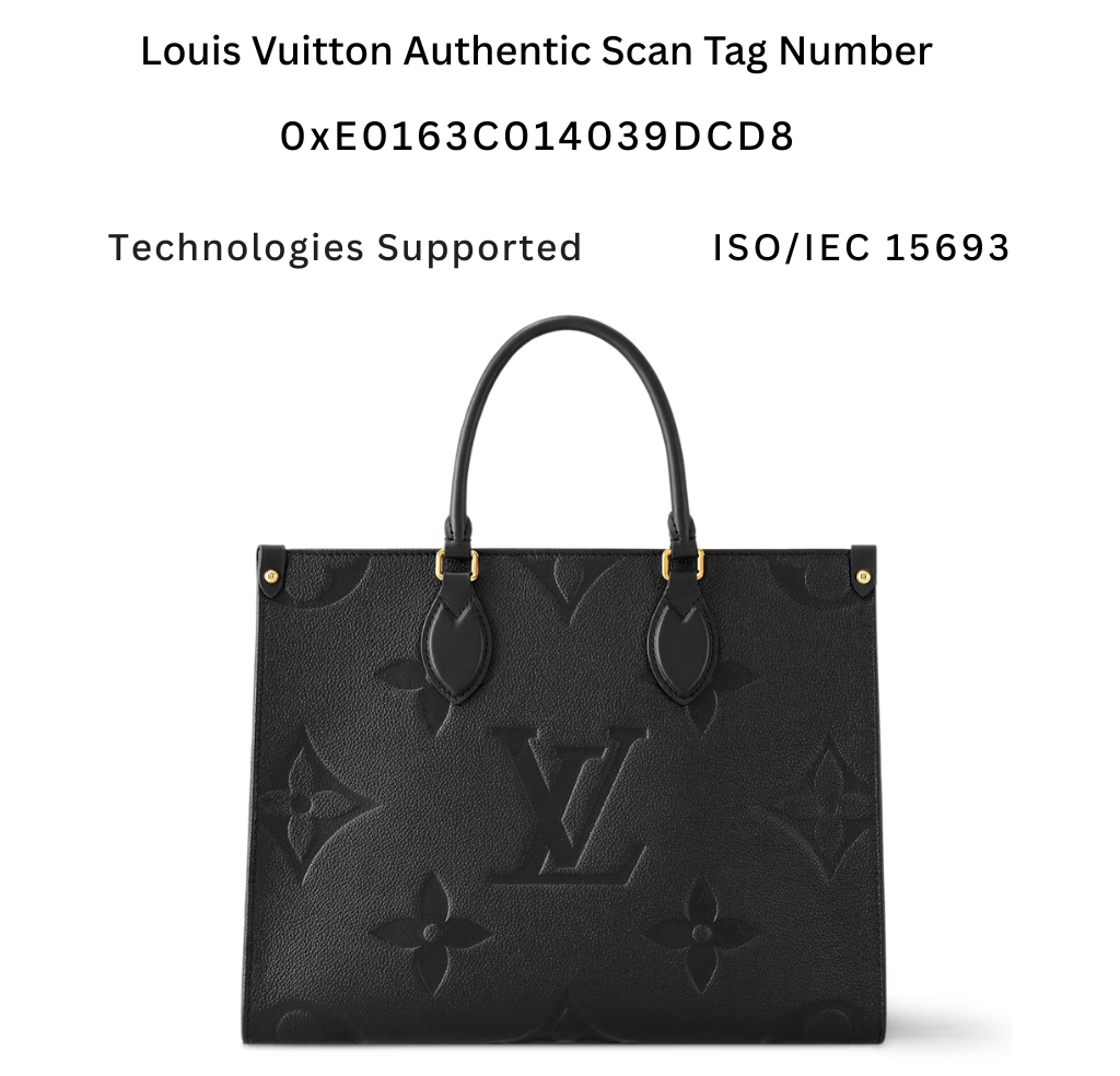 M45595 Pre-Owned Authentic Louis Vuitton OnTheGo MM with Authentic RFID Tag