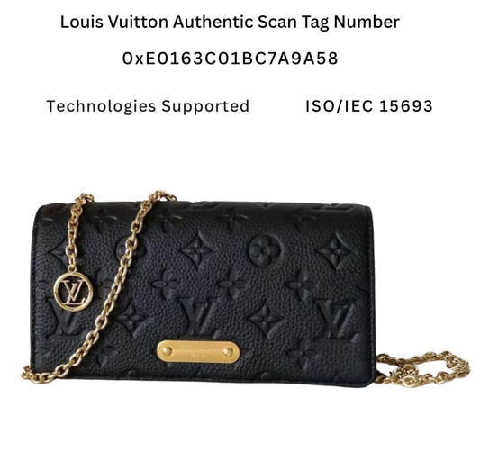 46919 Louis Vuitton Wallet on Chain Lily  Monogram Empreinte Leather with Authentic RFID Tag