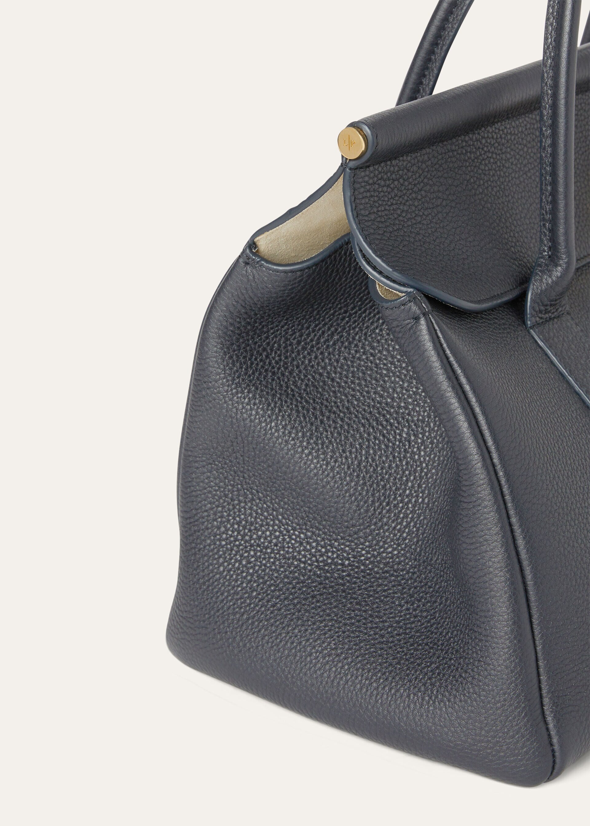 Loro Piana Loom Bag L32 in Black side close-up detail
