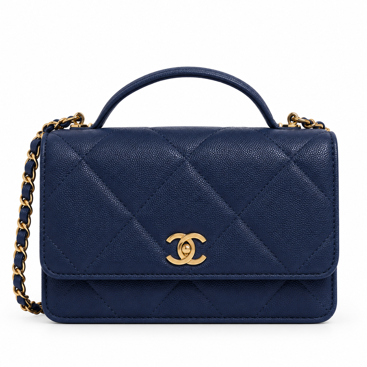 Chanel Top Handle Wallet On Chain (WOC) Blue - Pre-Owned Authentic front image