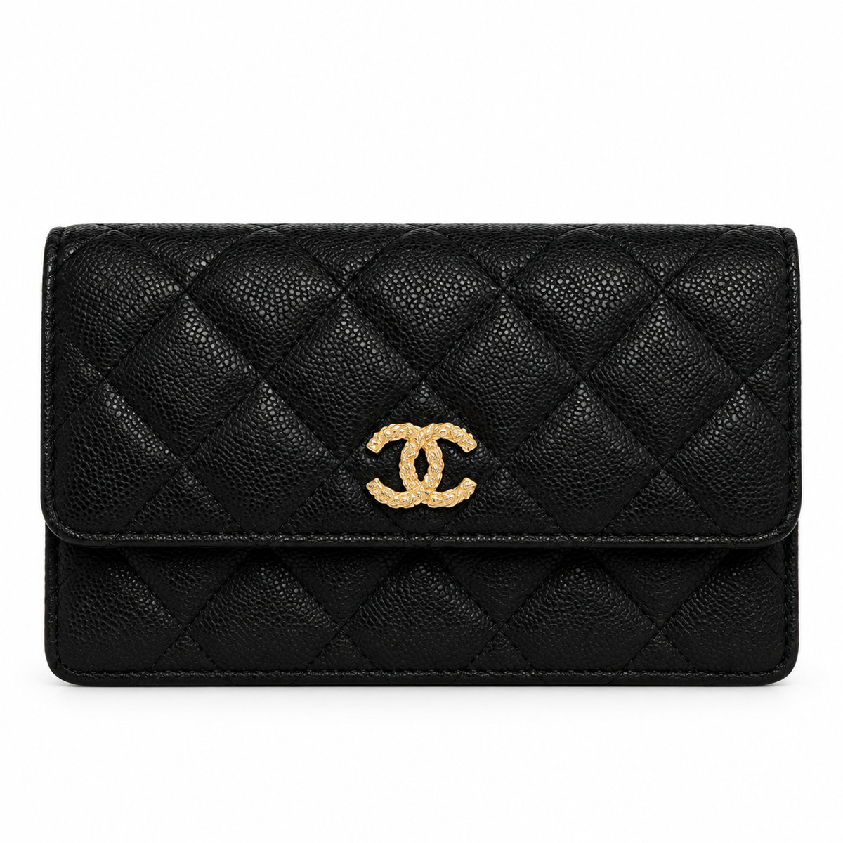 Chanel Melody Wallet on Chain Black - Pre-Owned Authentic