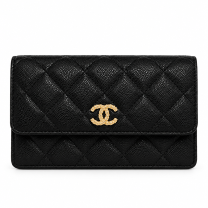 Chanel Melody Wallet on Chain Black - Pre-Owned Authentic