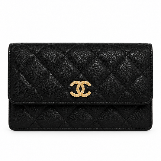 Chanel Melody Wallet on Chain Black - Pre-Owned Authentic