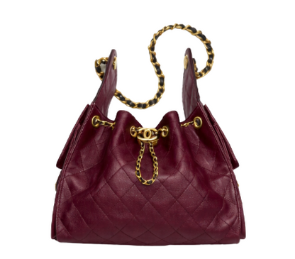 Pre-Owned Authentic Chanel 25 Burgundy
