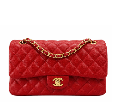 Pre-Owned Authentic Chanel Classic Flap Red