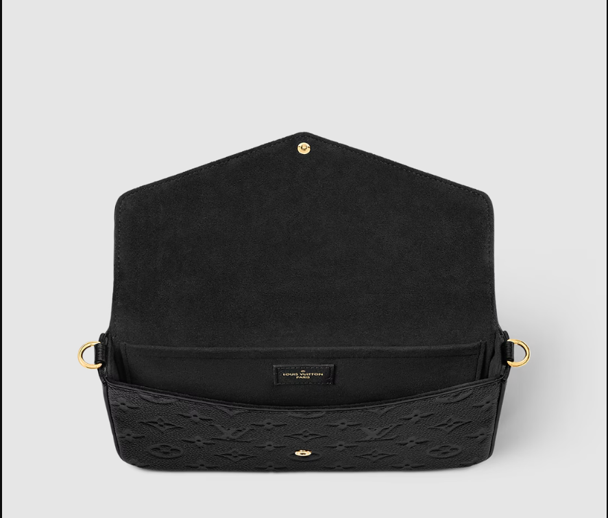 M80428  Pre-Owned Authentic Pochette Felicie Monogram Leather - Black with RFID Tag