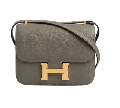 Pre-Owned Authentic - Hermes Constance 18 Epsom Leather Elephant Grey with Rose Gold Hardware