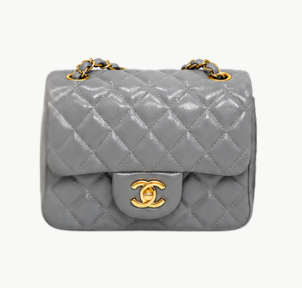 Pre-Owned Authentic - Vintage Chanel Mini Square Flap Bag Elephant Grey