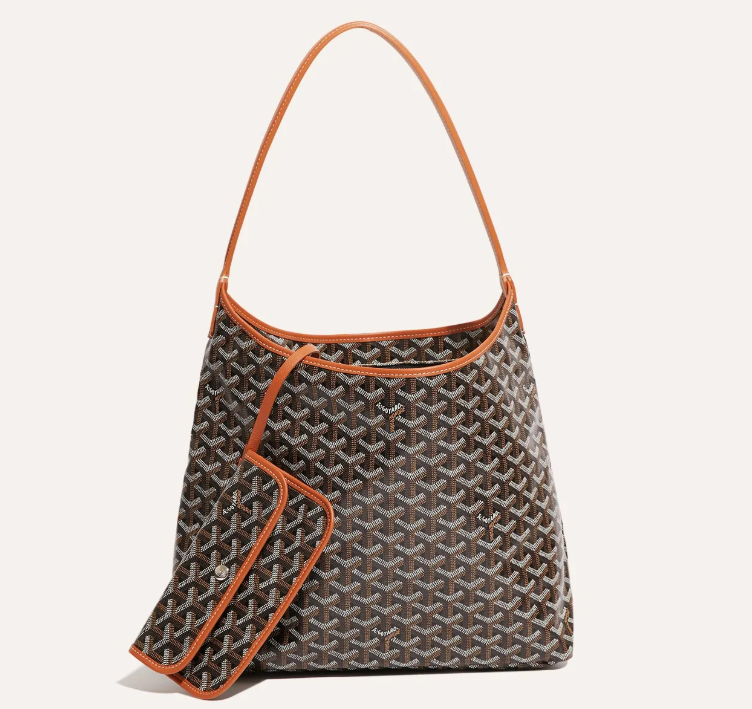 Pre-Owned Authentic - Goyard Bohème Hobo Black & Tan Bag