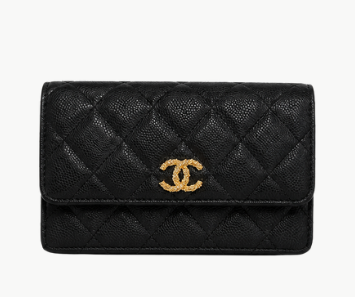 Pre-Owned Authentic - Chanel Melody Wallet on Chain (WOC) Black