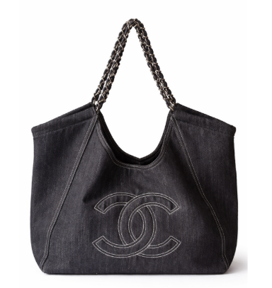 Pre-Owned Authentic Chanel Denim CC Coco Cabas