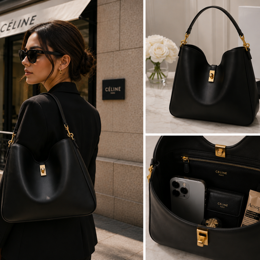 Pre-Owned Authentic Camille 16 Soft Black Medium Bag in Smooth Calfskin