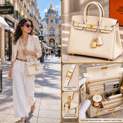 Pre-Owned Authentic Hermes Birkin 25cm White