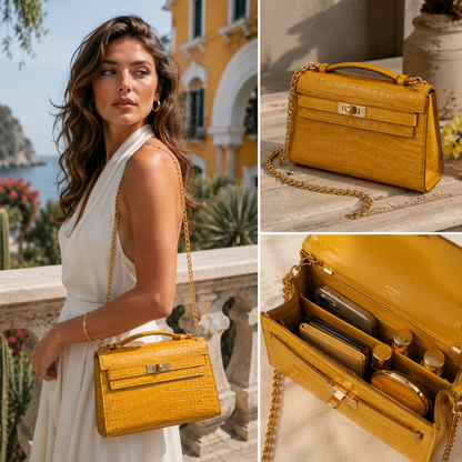 Hermes Kelly Pochette Yellow - Pre-Owned Authentic