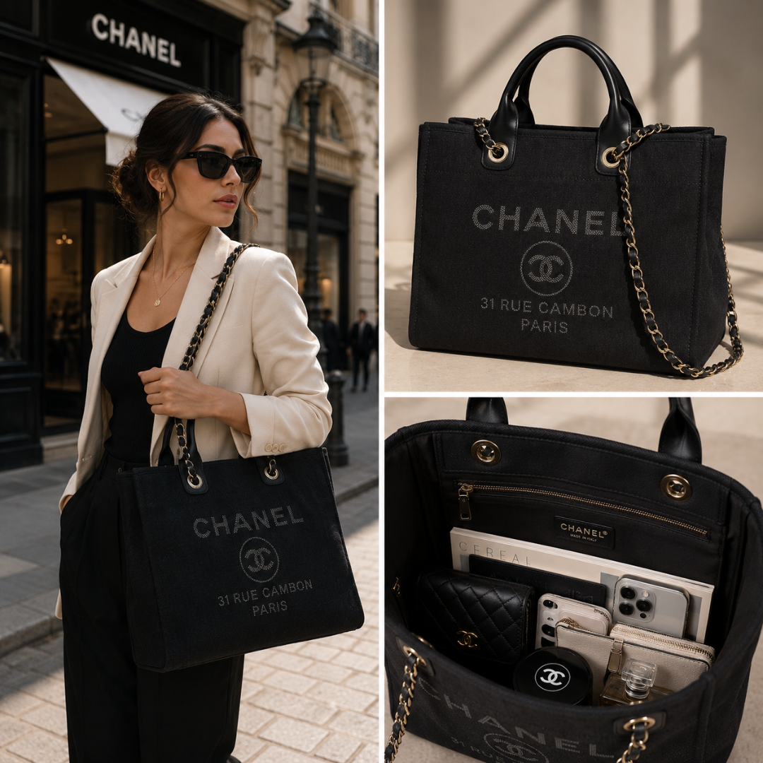Pre-Owned Authentic Chanel Deauville Tote
