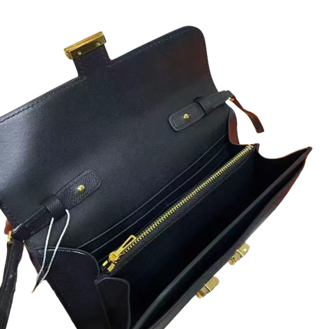 Herms Constance Long To Go Wallet in Black Epsom with Gold Hardware – Pre-Owned Authentic